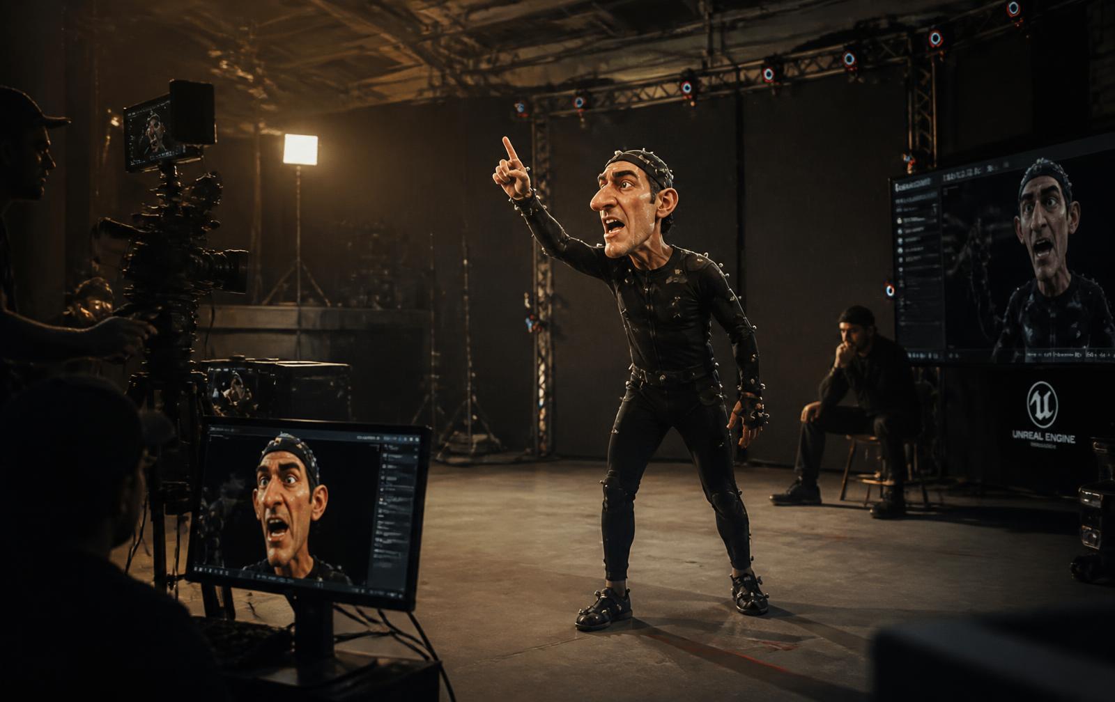 KrumbleTV placeholder artwork: a lit set with a character mid-performance
